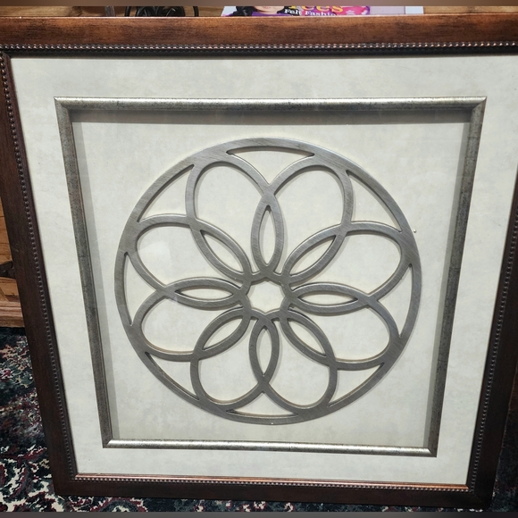 Large Contemporary Art Deco Metalwork Design Framed hanging Art - Picture 2 of 9